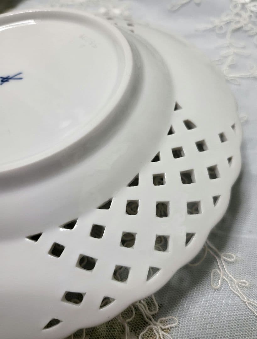 未使用✨希少✨マイセン ベーシックフラワー 五つの花 透かし プレート 皿 5つ