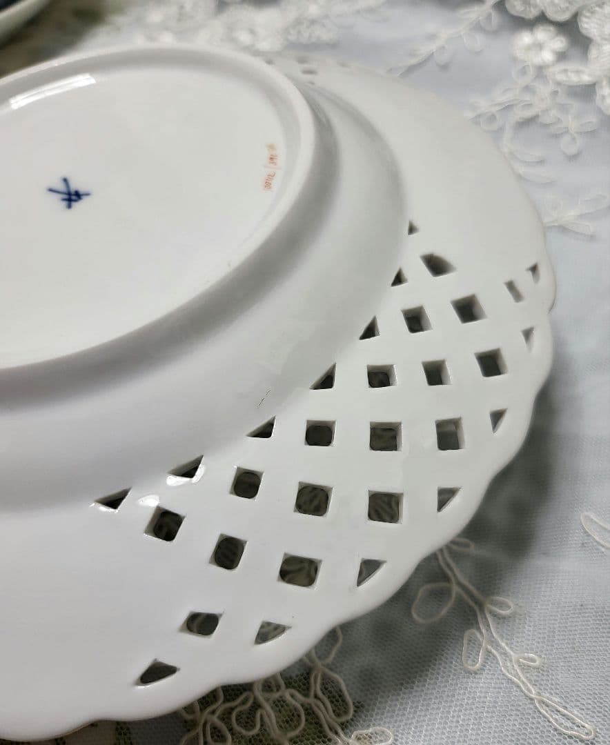 未使用✨希少✨マイセン ベーシックフラワー 五つの花 透かし プレート 皿 5つ