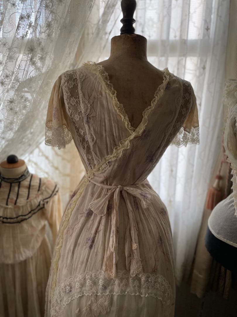 〜♡〜 美しいアンティークドレス 〜♡〜 フランスアンティークレース