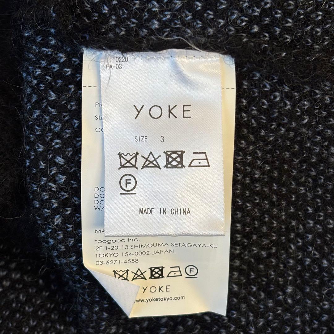 【美品】YOKE ジャガードモヘヤカーディガン
