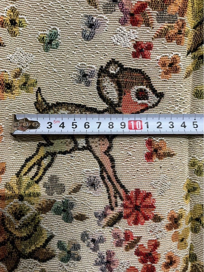 カーテン バンビ 鹿 インテリア 昭和レトロ 当時物 レトロポップ コブラン織