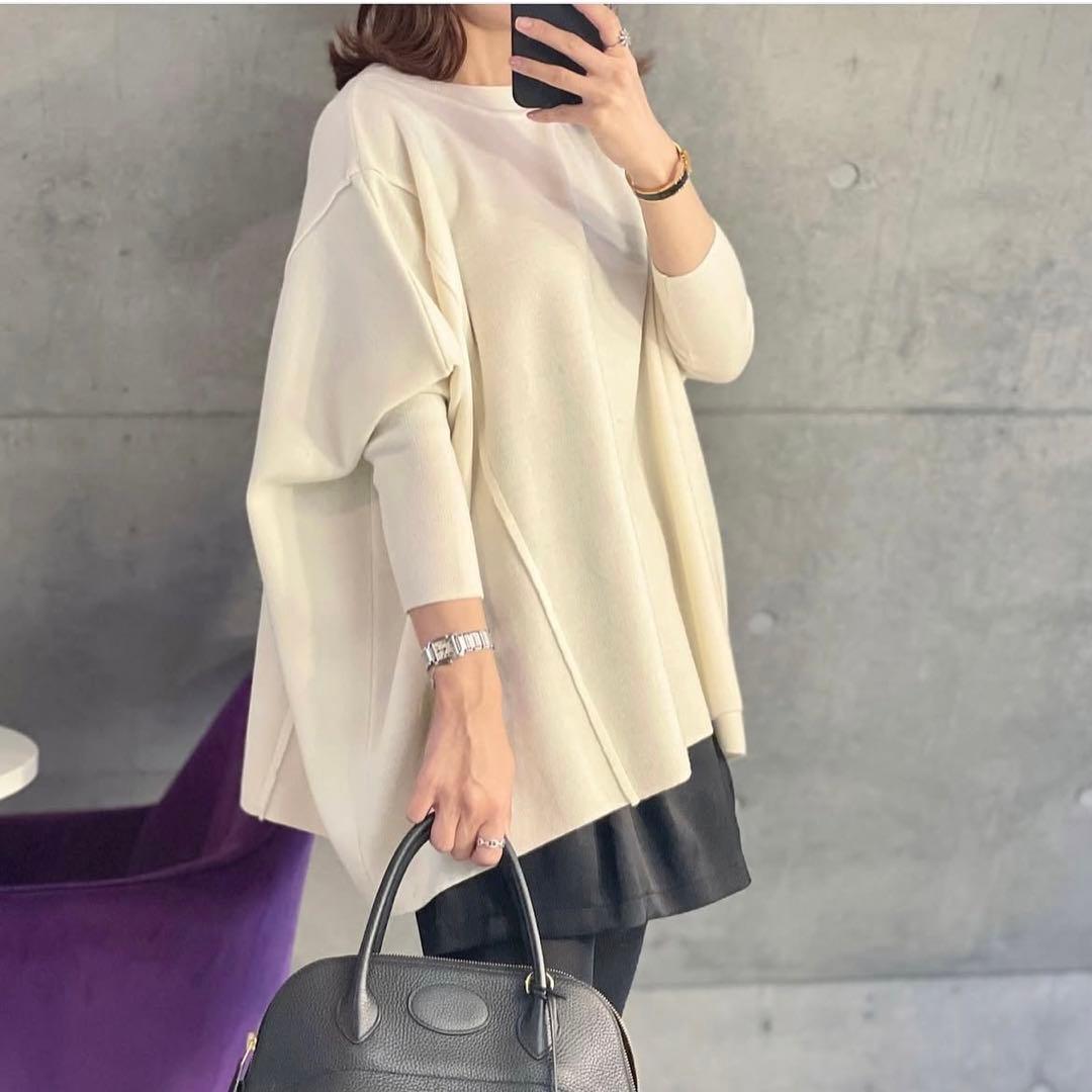 新品タグ付き　オブリ　ニット　オフホワイト　ドルチェ