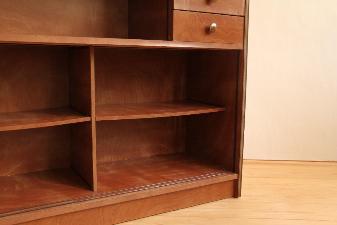 収納棚　本棚　食器棚　棚　木製　古道具　古家具　アンティーク　ビンテージ　レトロ