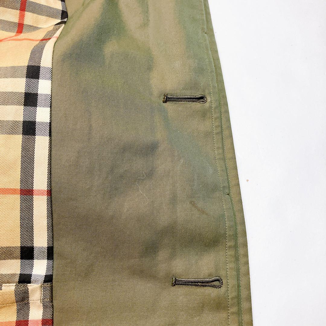 【専用品】バーバリーズ　玉虫色　ステンカラーロングコート　ノバチェ　X L相当