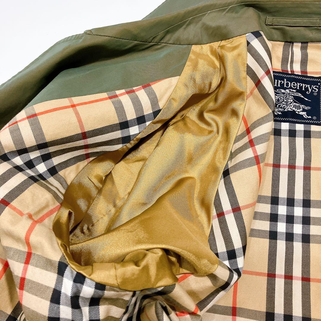 【専用品】バーバリーズ　玉虫色　ステンカラーロングコート　ノバチェ　X L相当