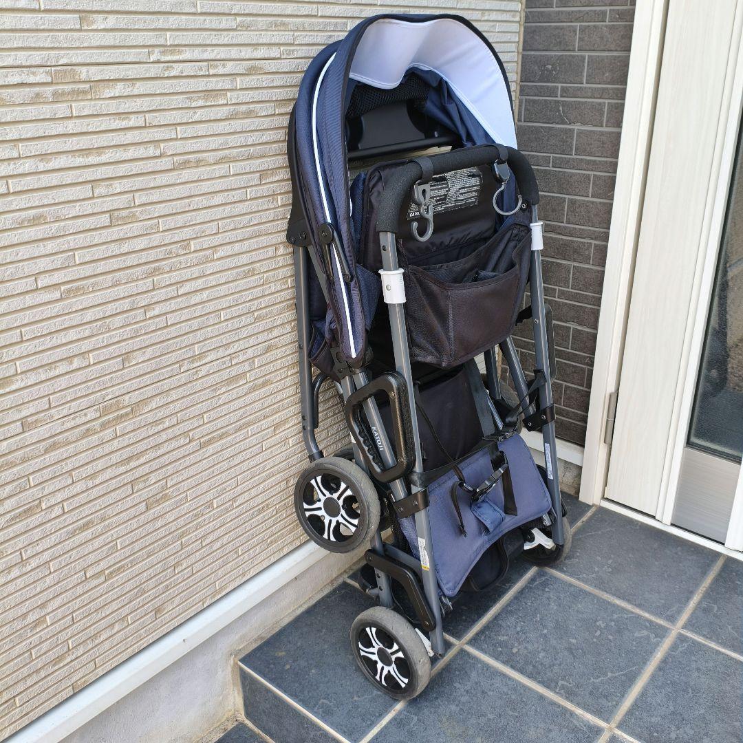 カトージ 二人でゴー ベビーカー 二人乗り ネイビー KATOJI