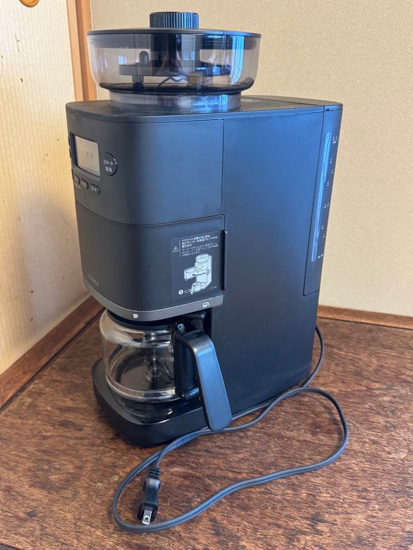 美品　シロカ コーン式全自動コーヒーメーカー カフェばこPRO SC-C251