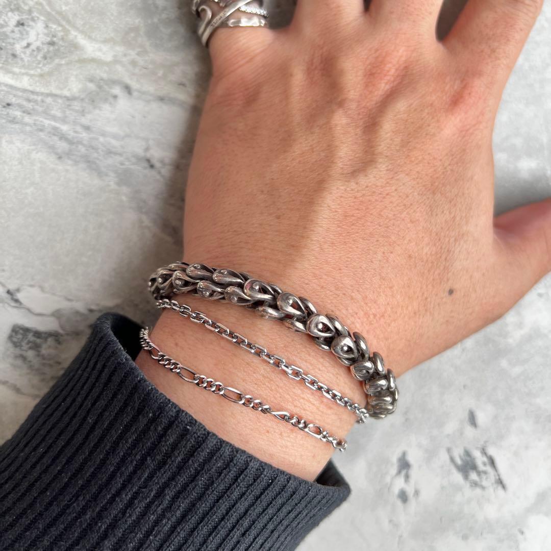 VINTAGE ヴィンテージ スケイル チェーン ブレスレット 鱗 バックル