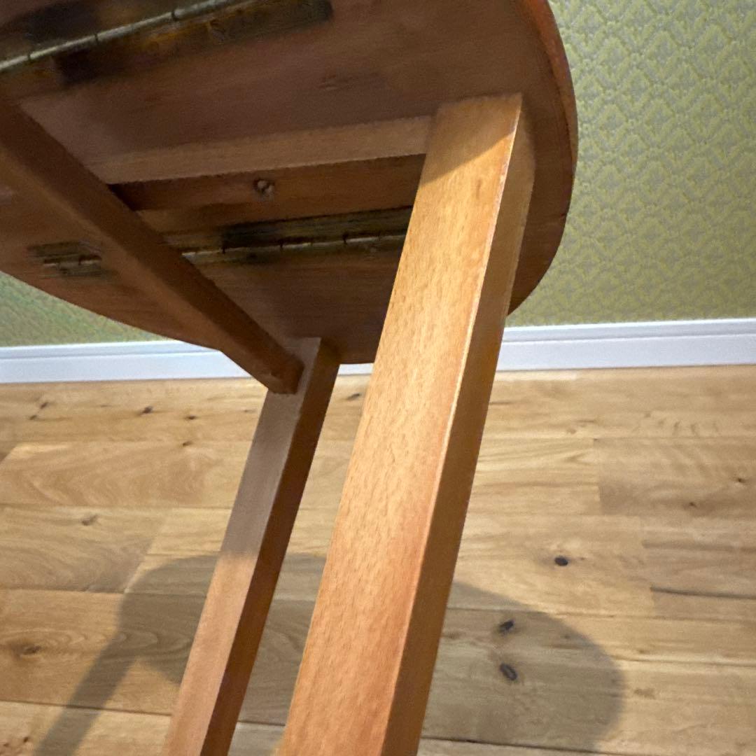 イギリスアンティーク フォールディングテーブル 天然木 折りたたみテーブル