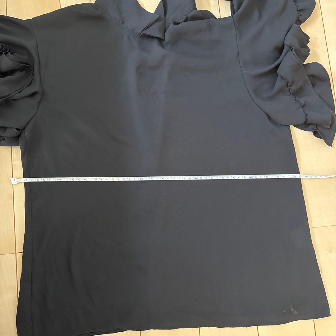 ヨーコチャン ラッフルスリーブポイントカラーブラウス