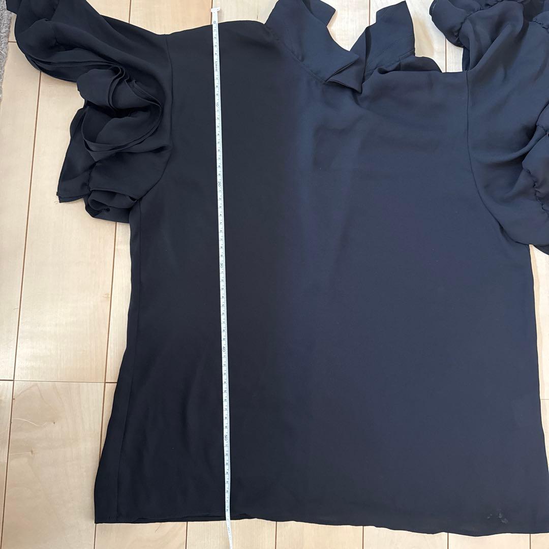 ヨーコチャン ラッフルスリーブポイントカラーブラウス