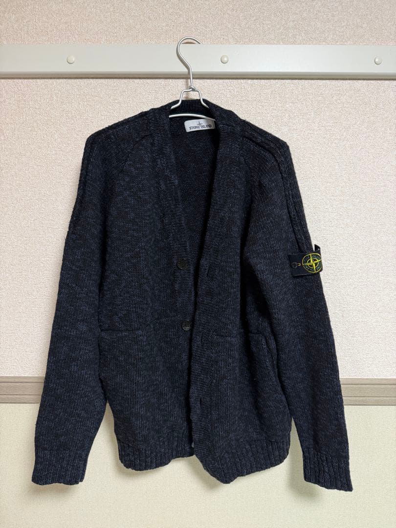 STONE  厚手カーディガン ダークグレー