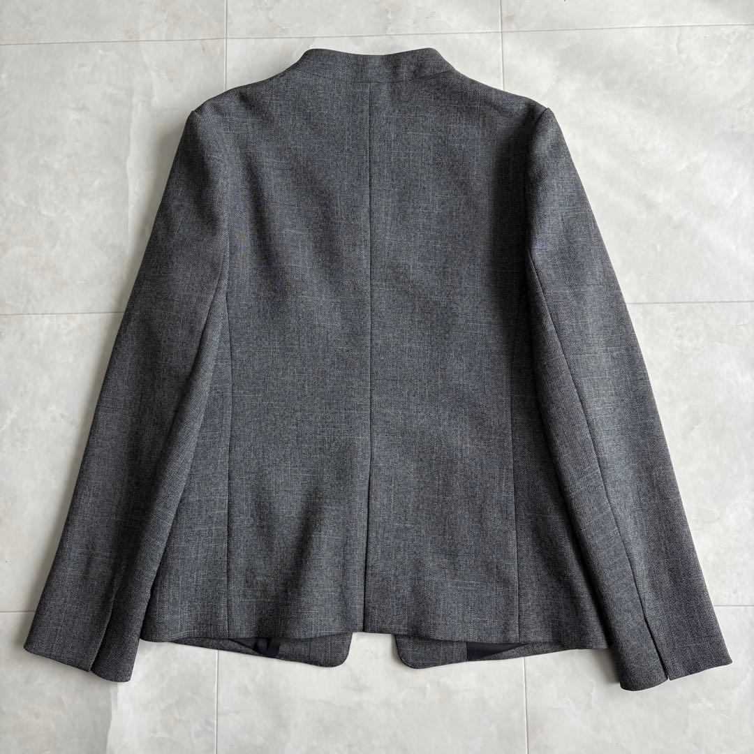 美品✨グリーンレーベルリラクシング ノーカラーセットアップ グレー 36 S相当