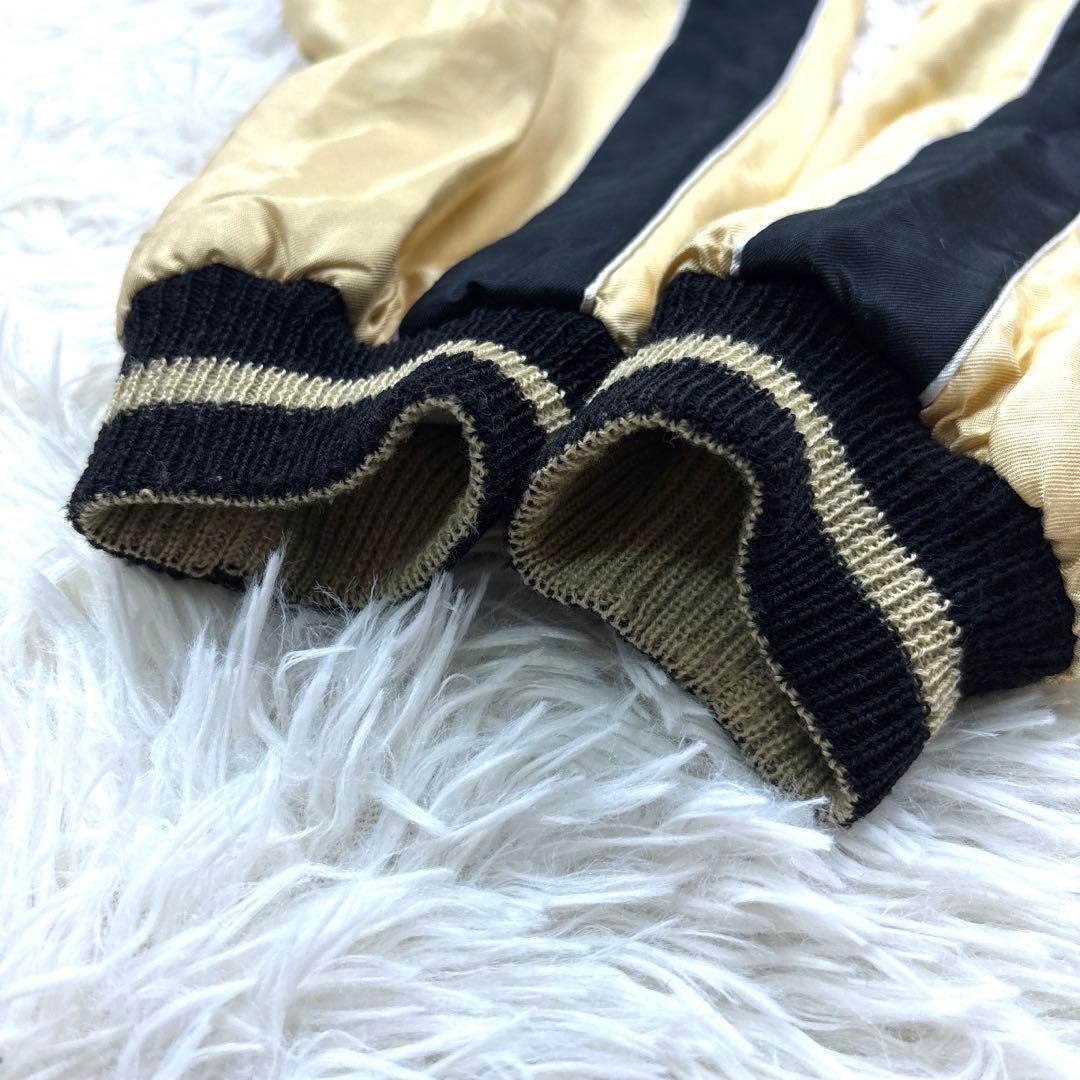 テーラー東洋 スカジャン リバーシブル 舞妓 龍 鷹 サイズL 黒/金 白