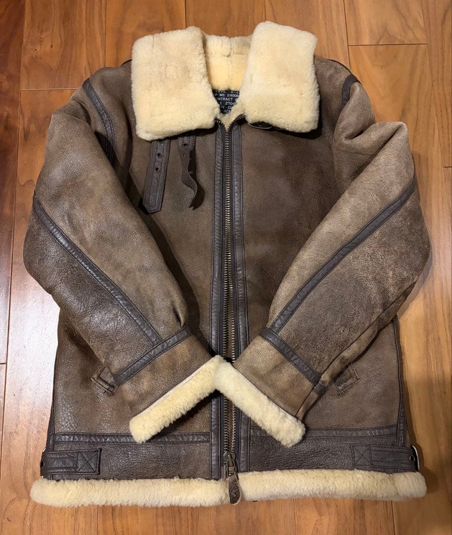 nico☆B-3 フライトジャケット　ミリタリー　ムートン　ボア　ブラウン