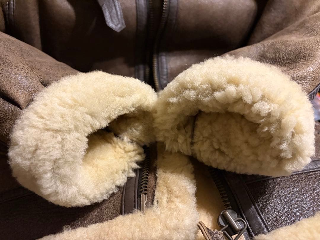 nico☆B-3 フライトジャケット　ミリタリー　ムートン　ボア　ブラウン