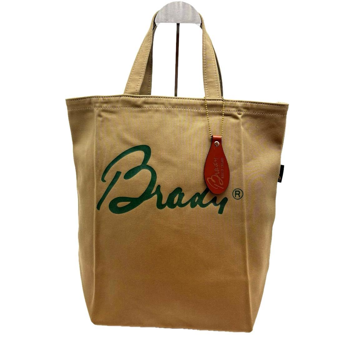 希少 BRADY デカ ロゴ トートバッグ　チャーム　キャンパス 極美品 A4可