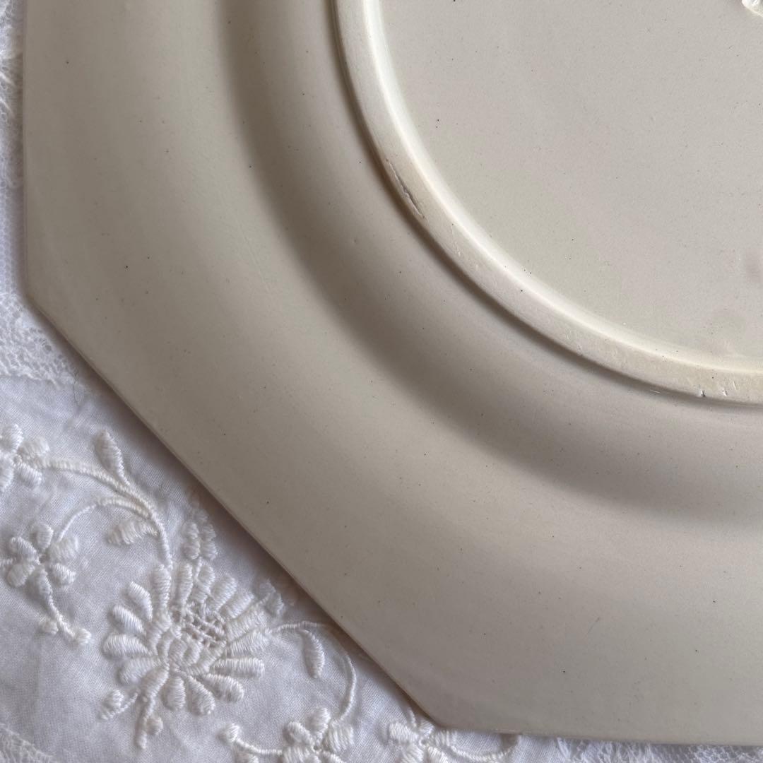 美品　フランスアンティーク　サルグミンヌ　オクトゴナル　デザートプレート