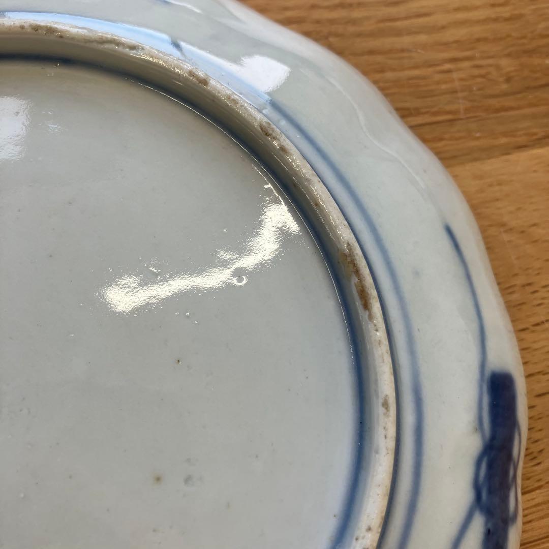 値下げ！明治時代　古伊万里 6寸皿 4枚セット 色絵 中皿 金彩 ベロ藍　蔵出し