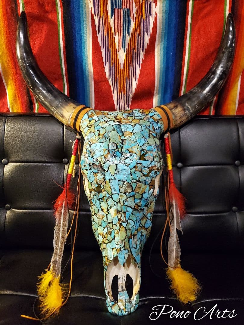 ターコイズ カウスカル USA ナバホ族 インディアンジュエリー 壁掛け 古着