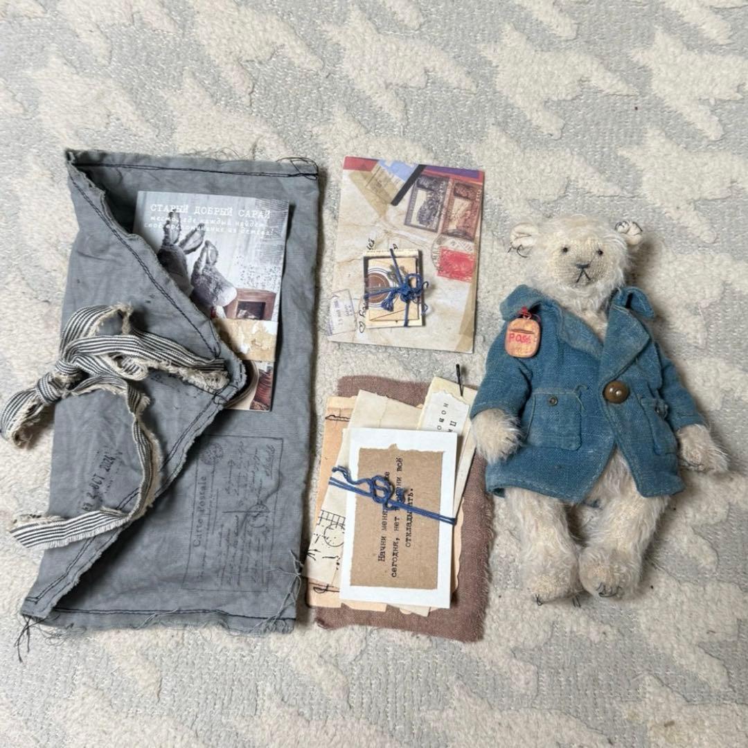 ポストマンくまさん アーティストベア テディベア 海外作家様 ハンドメイド 熊