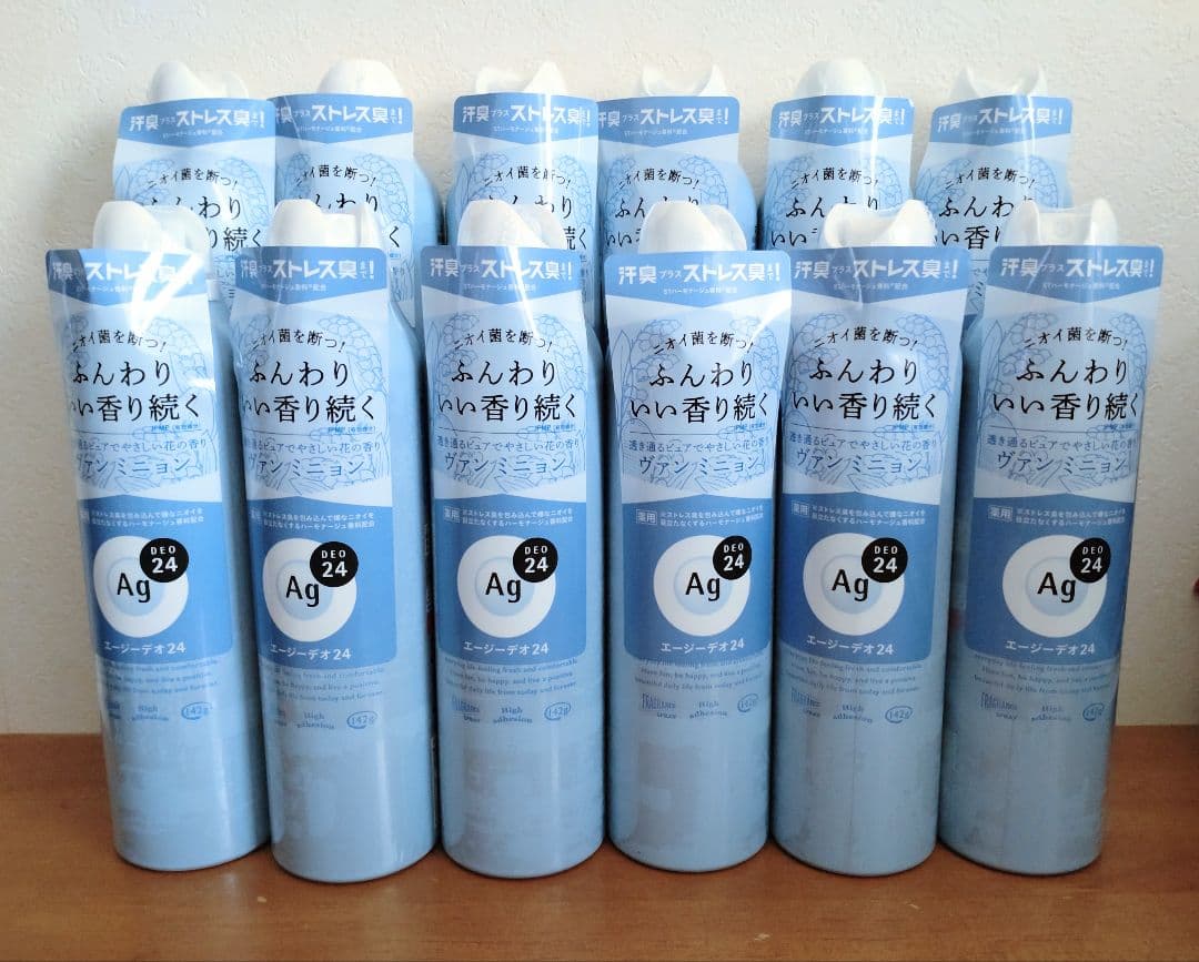 12本セット【資生堂エージーデオ24パウダースプレーヴァンミニョンL 142g】