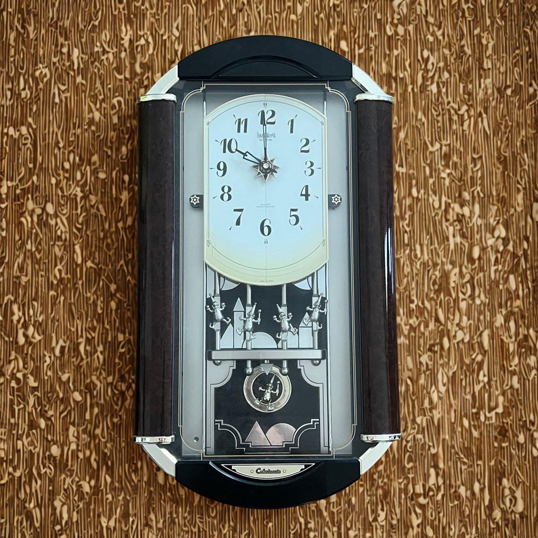 リズム時計 スモールワールド 掛け時計 カラクリ時計