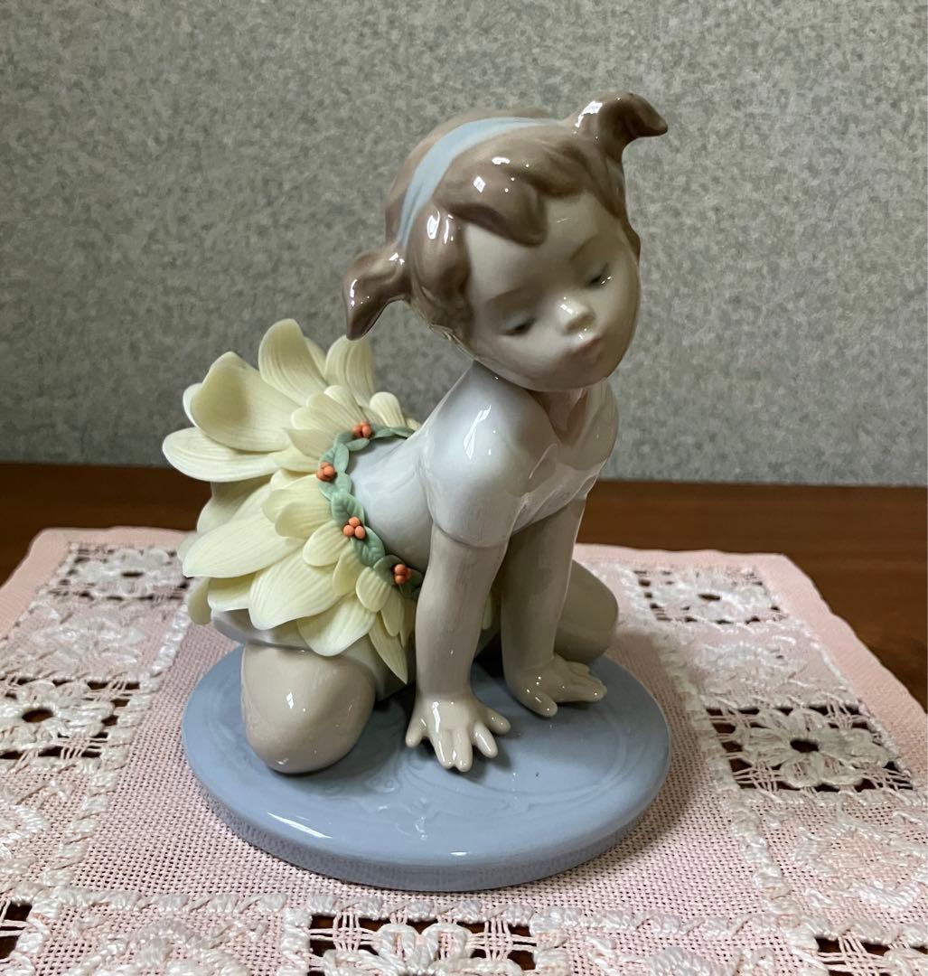 ★VV★ リヤドロ　バレエ　女の子2体　少女　子供　お花のスカート