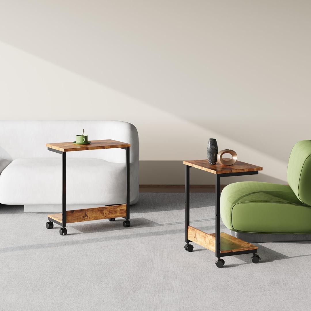 キャスター付き サイドテーブル 機能的 スタイリッシュ