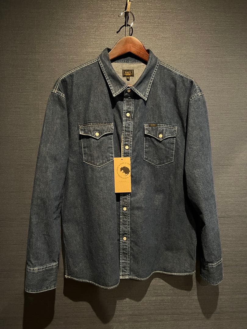 RATS/DENIM SHIRT（INDIGO）XL デニムシャツ