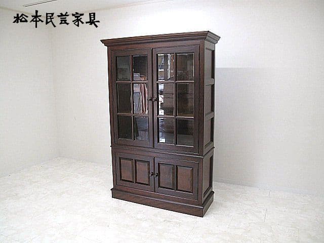 【展示品】松本民芸家具 ミズメザクラ無垢材 E型書棚　約79万円 　本棚/飾り棚