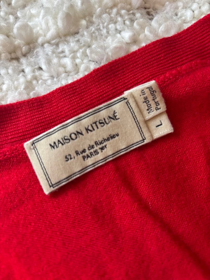 MAISON KITSUNÉ レッド カーディガン L