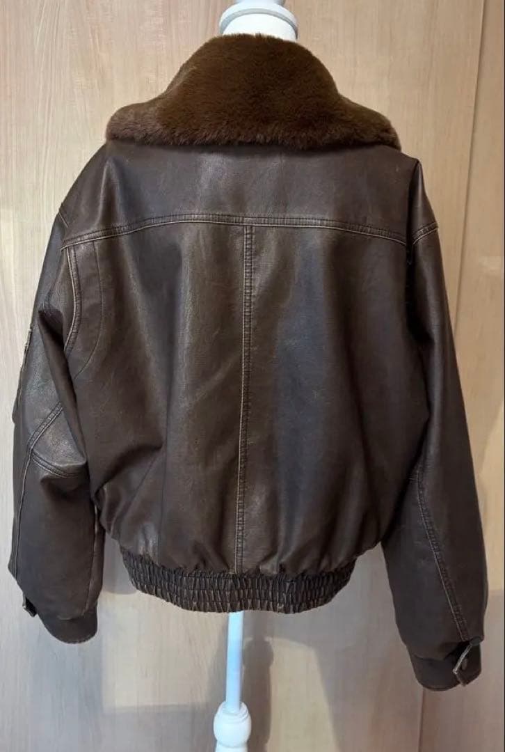 coco SLY ブラウンレザージャケット ファー付き