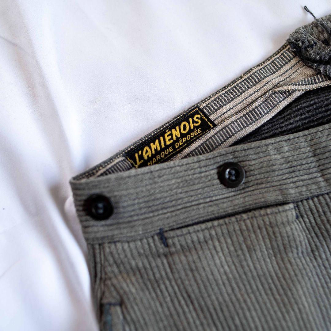 30s-40s ユーロヴィンテージ フレンチ コットンピケパンツ