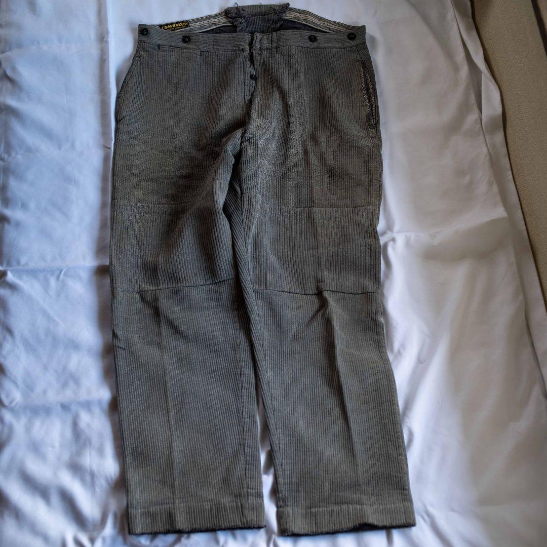 30s-40s ユーロヴィンテージ フレンチ コットンピケパンツ