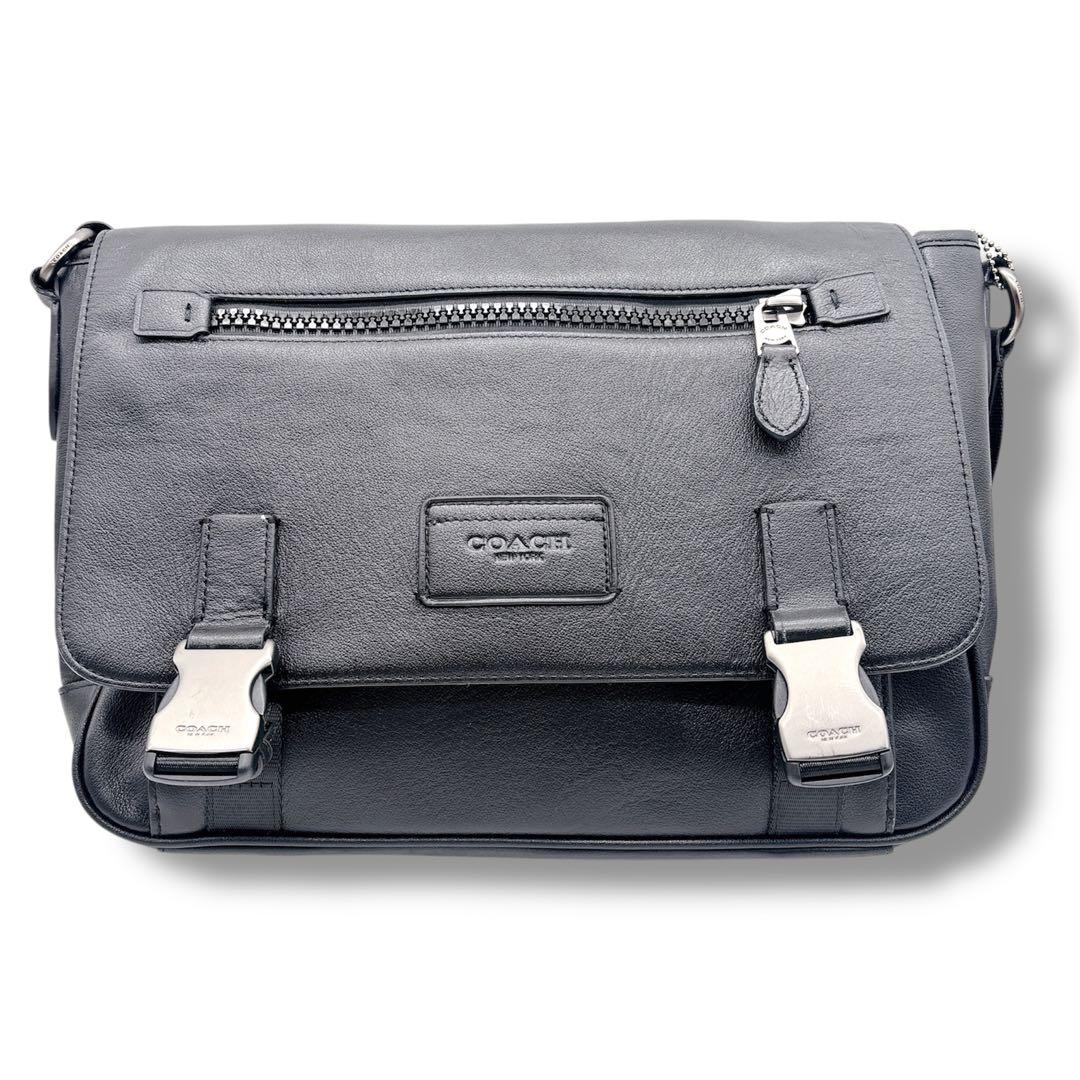 極美品 COACH コーチ レザー 2WAYメッセンジャーバッグ ハンドバッグ