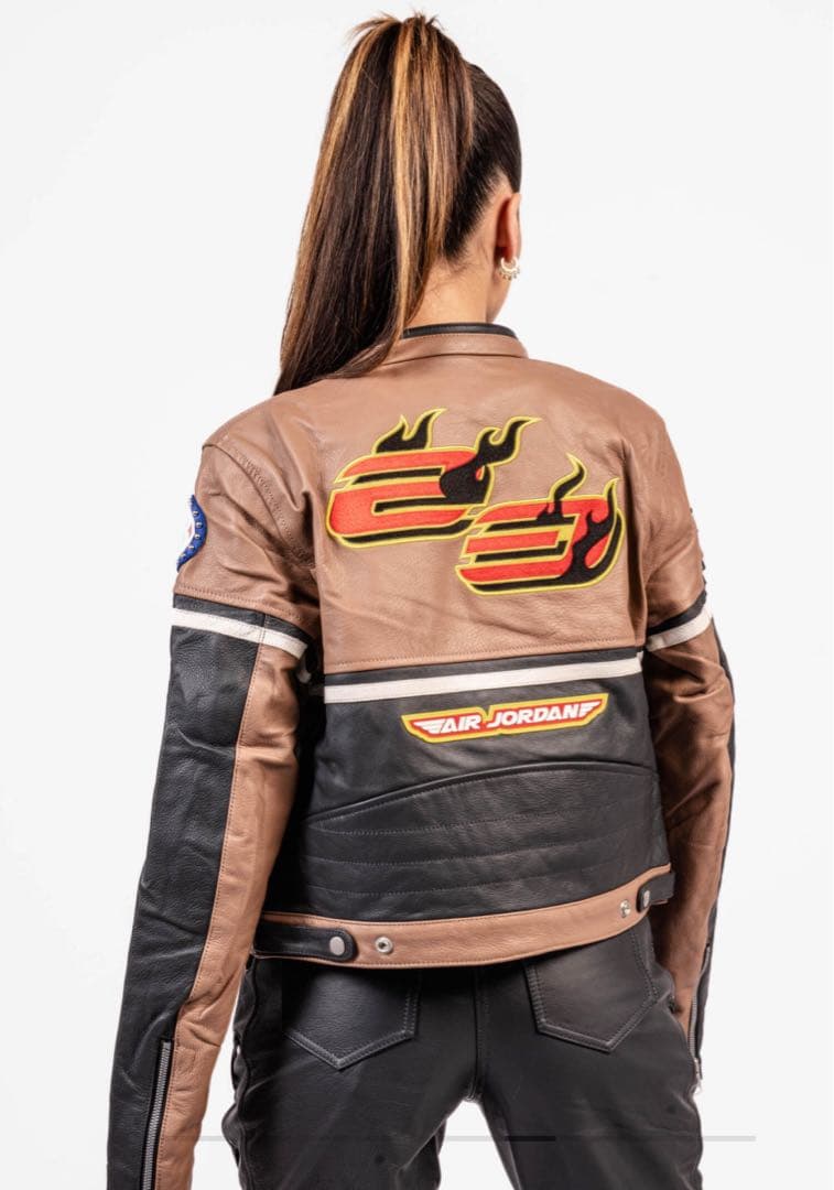 ☆新品☆ ジョーダン x トラヴィス スコット ウィメンズレザージャケット　XL