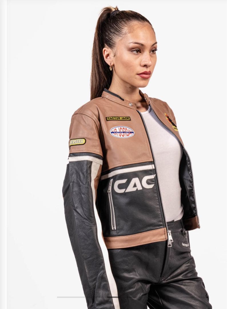 ☆新品☆ ジョーダン x トラヴィス スコット ウィメンズレザージャケット　XL