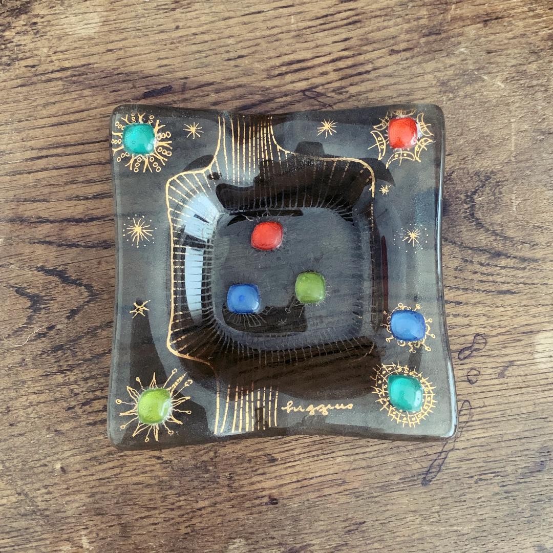 1960's Higgins　ヒギンズ　アートガラス　灰皿