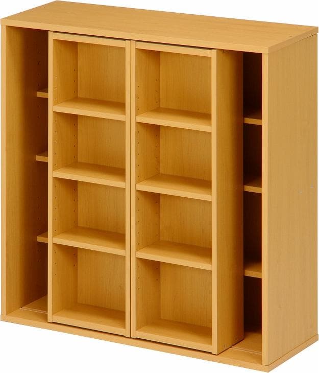 《新品・送料無料》ダブルスライドラック　ナチュラル　ＤＳ９０９０ＮＡ