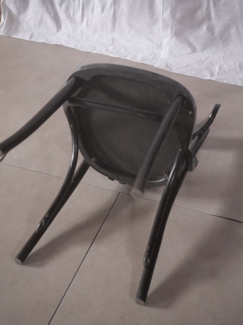 ②椅子　曲木　ダイニングチェア　黒b古家具　古道具　アンティーク　昭和レトロ