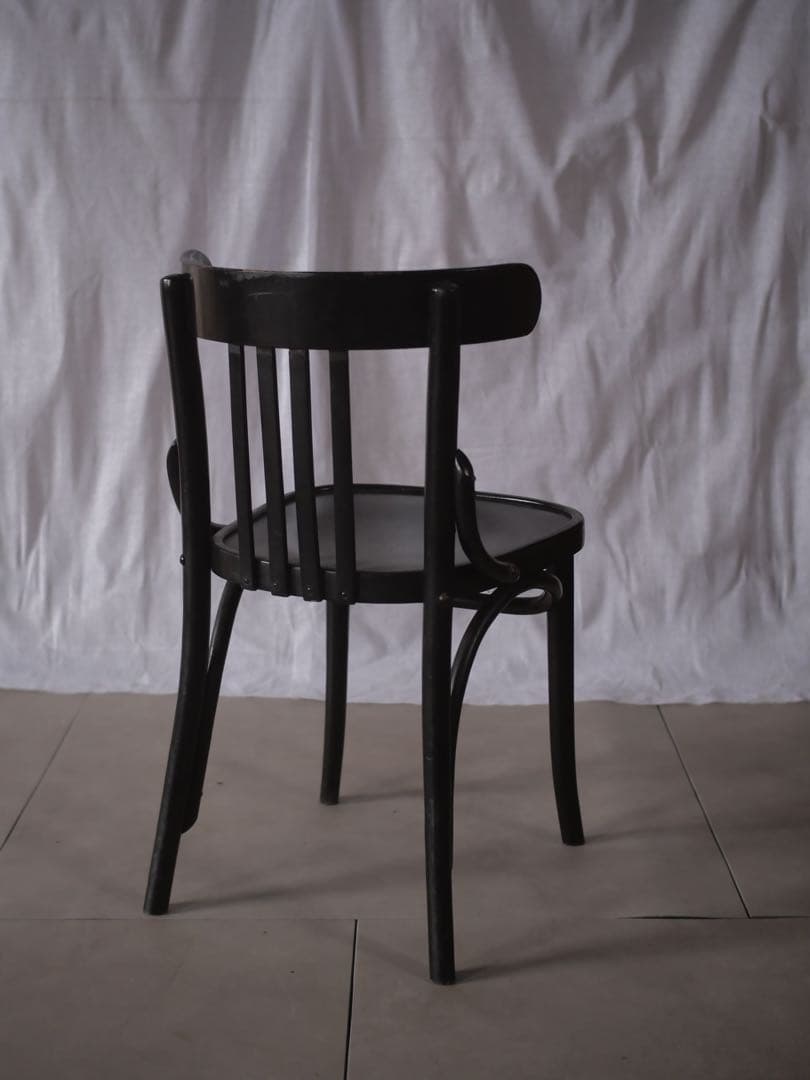②椅子　曲木　ダイニングチェア　黒b古家具　古道具　アンティーク　昭和レトロ