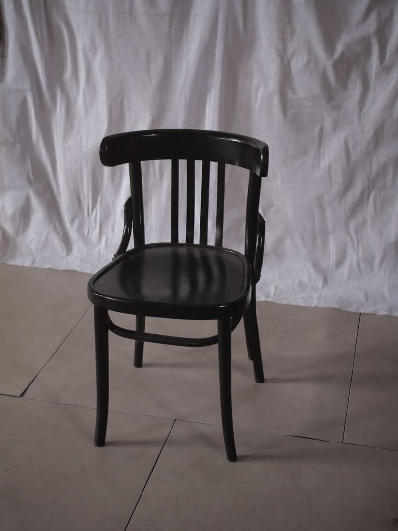 ②椅子　曲木　ダイニングチェア　黒b古家具　古道具　アンティーク　昭和レトロ