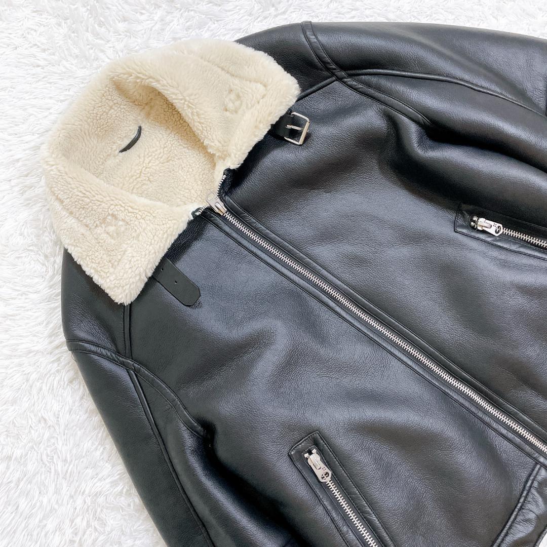 【美品】 ZARA 裏ボア フェイクレザー フライトジャケット B-3