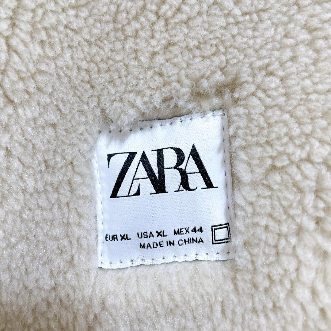 【美品】 ZARA 裏ボア フェイクレザー フライトジャケット B-3