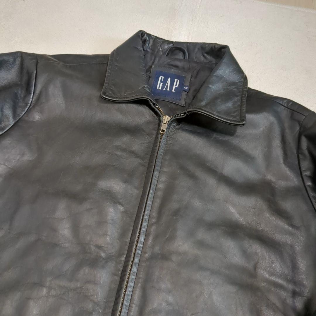 美品 オールドギャップ レザージャケット ブルゾン 牛革 Sサイズ ブラック
