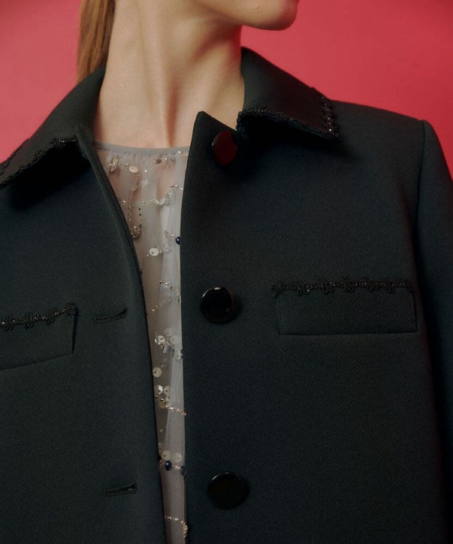 ルルウィルビー　トリプルクロスステンカラーコート　ブラック　アルアバイル