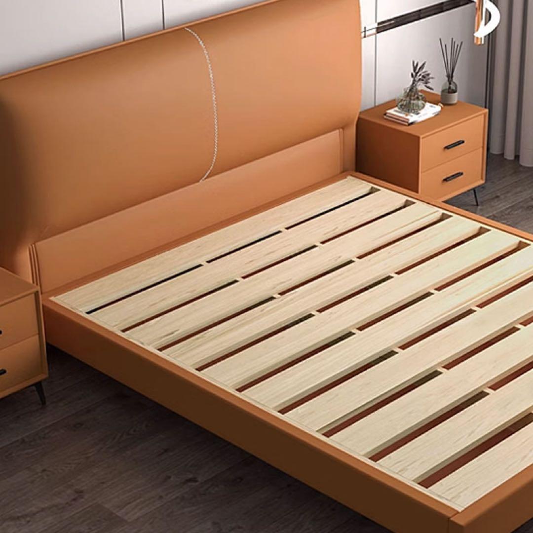 レザーモダンベッド キングサイズ