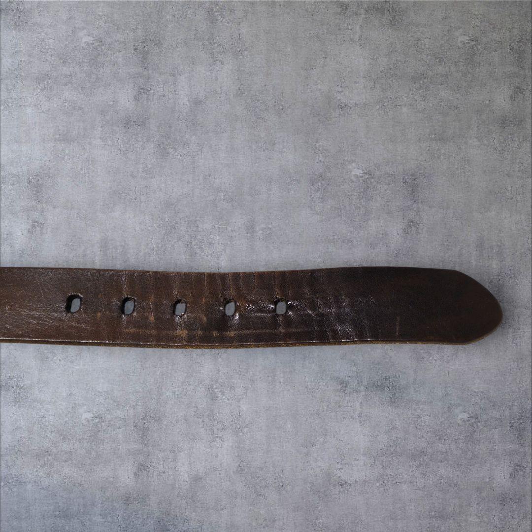 ディーゼル ロゴ スタッズ ベルト イタリア製 本革 ヴィンテージ加工 y2k