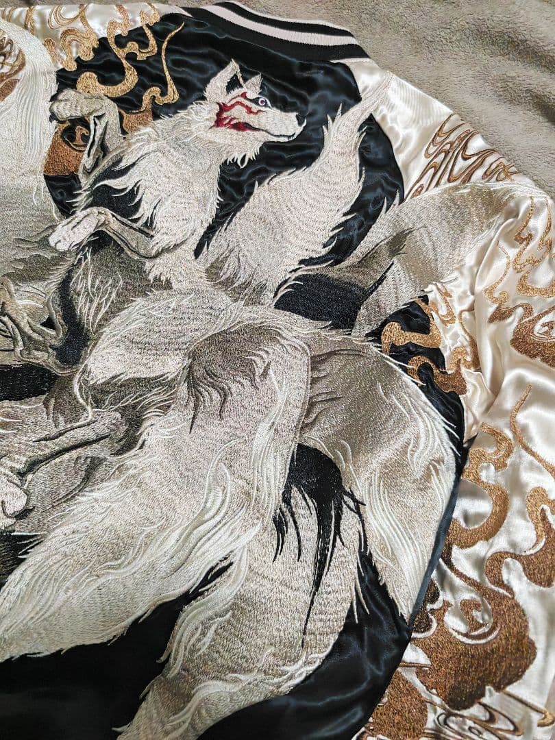 美品 絡繰魂 super 日本 限定 スカジャン unisex 100%silk